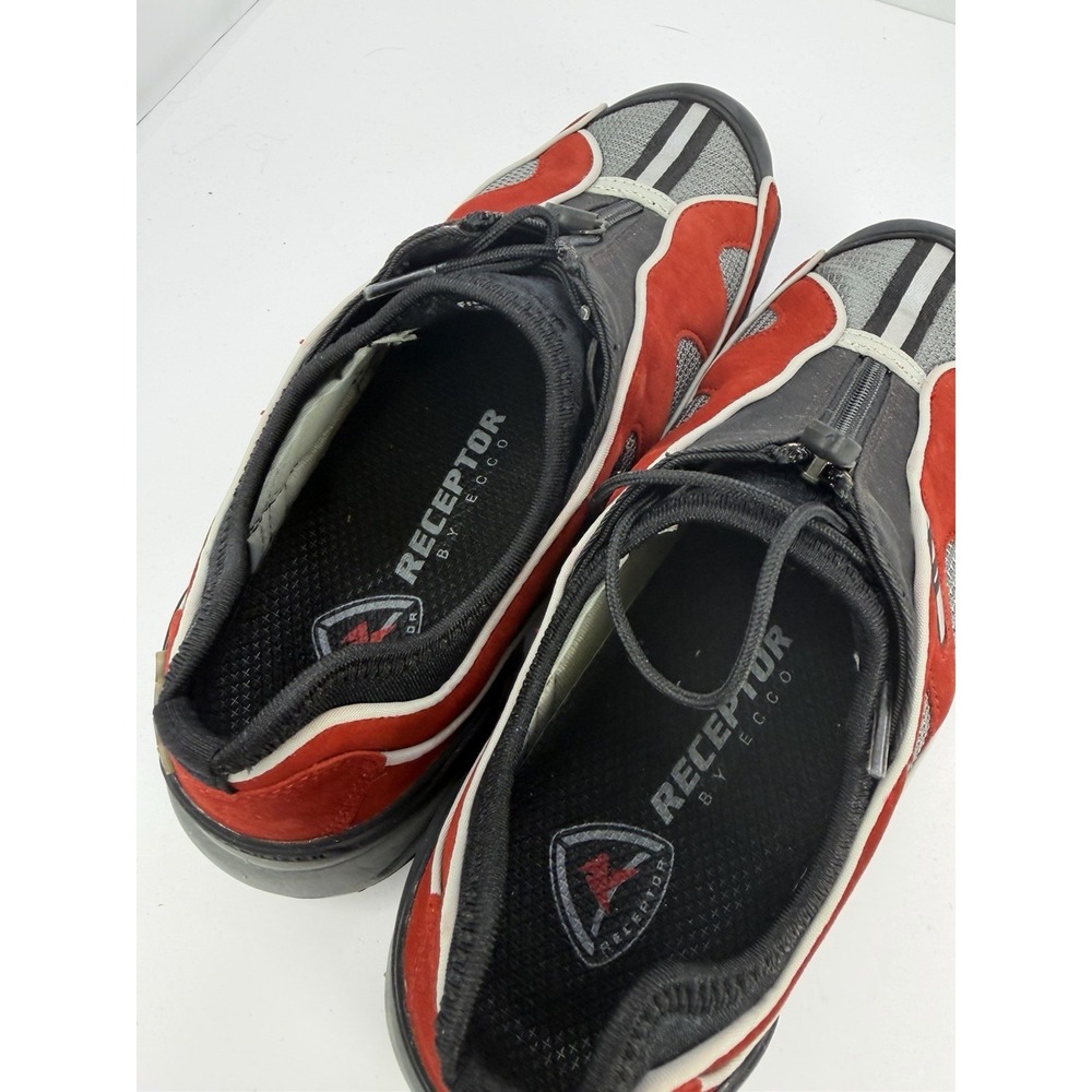 Ecco Women's Receptor Shoes Black & Red Gryphon Us Size 6.5 Zip Front - Picture 3 of 9